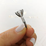 2.0 CT Round Solitaire CVD E/VS2 Diamond Engagement Ring 52