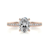 1.0 CT Oval Solitaire CVD F/SI1 Diamond Engagement Ring 13