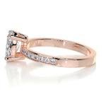 1.0 CT Oval Solitaire CVD F/SI1 Diamond Engagement Ring 16