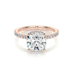 2.0 CT Cushion Hidden Halo CVD E/VS1 Diamond Engagement Ring 12