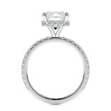 2.0 CT Cushion Hidden Halo CVD E/VS1 Diamond Engagement Ring 5