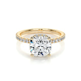 2.0 CT Cushion Hidden Halo CVD E/VS1 Diamond Engagement Ring 7