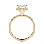 2.0 CT Cushion Hidden Halo CVD E/VS1 Diamond Engagement Ring 10