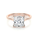 3.0 CT Princess Solitaire CVD F/VS2 Diamond Engagement Ring 12