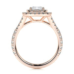 1.0 CT Cushion Double Halo CVD D/VS1 Diamond Engagement Ring 16