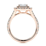 1.0 CT Cushion Double Halo CVD D/VS1 Diamond Engagement Ring 16