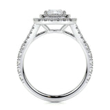 1.0 CT Cushion Double Halo CVD D/VS1 Diamond Engagement Ring 7