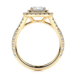 1.0 CT Cushion Double Halo CVD D/VS1 Diamond Engagement Ring 13