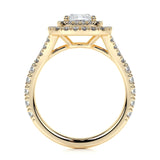 1.0 CT Cushion Double Halo CVD D/VS1 Diamond Engagement Ring 13