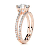 1.50 CT Round Solitaire CVD F/VS Diamond Bridal Ring Set 17