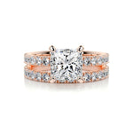 1.50 CT Princess Solitaire CVD F/VS Diamond Bridal Ring Set 13