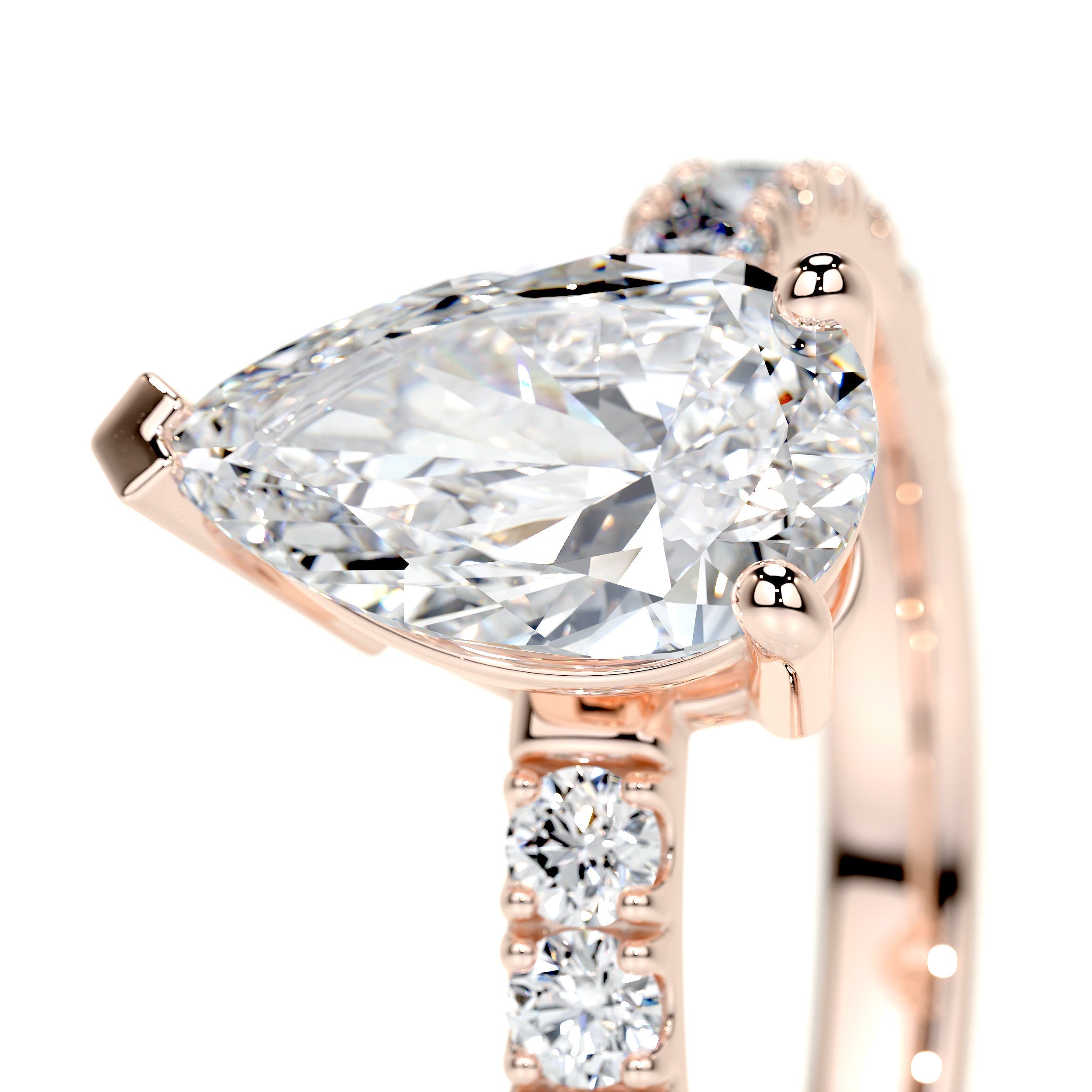 1.50 CT Pear Solitaire CVD E/VS2 Diamond Engagement Ring 15