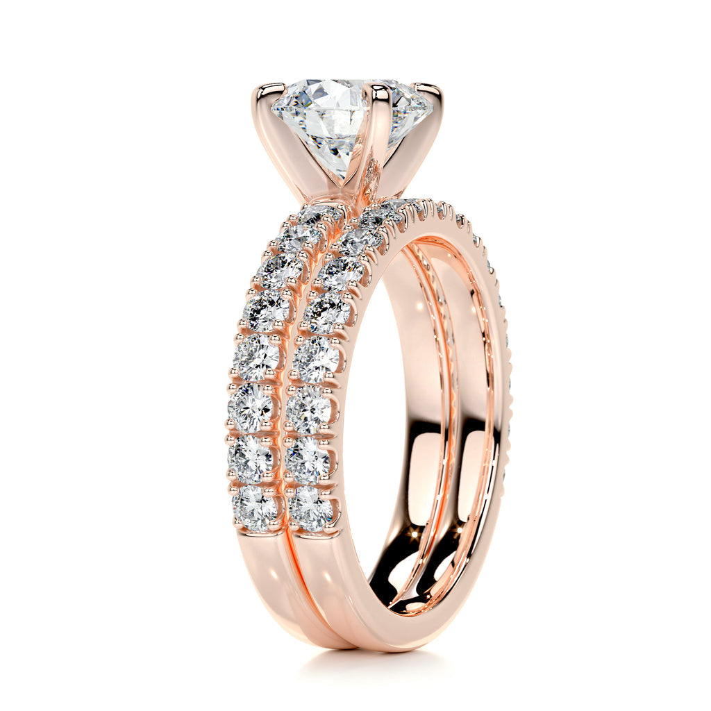 1.50 CT Round Solitaire CVD F/VS Diamond Bridal Ring Set 16