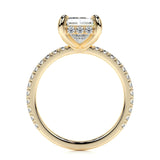 2.0 CT Radiant Hidden Halo CVD E/VS2 Diamond Engagement Ring 9