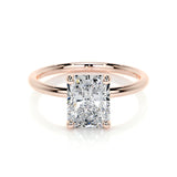 2.0 CT Radiant Solitaire CVD E/VS2 Diamond Engagement Ring 11