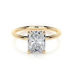 2.0 CT Radiant Solitaire CVD E/VS2 Diamond Engagement Ring 7
