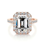 1.50 CT Emerald Halo CVD D/VS1 Diamond Engagement Ring 10