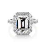 1.50 CT Emerald Halo CVD D/VS1 Diamond Engagement Ring 1