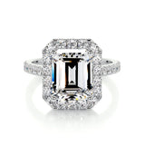 1.50 CT Emerald Halo CVD D/VS1 Diamond Engagement Ring 1