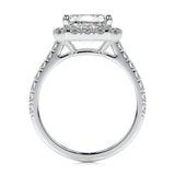 1.50 CT Emerald Halo CVD D/VS1 Diamond Engagement Ring 4