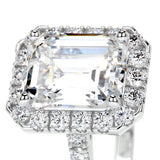1.50 CT Emerald Halo CVD D/VS1 Diamond Engagement Ring 5