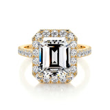 1.50 CT Emerald Halo CVD D/VS1 Diamond Engagement Ring 7