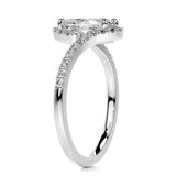 1.0 CT Oval Bypass Setting CVD E/VS1 Diamond Engagement Ring 5