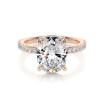 2.0 CT Oval Hidden Halo CVD E/VS2 Diamond Engagement Ring 10