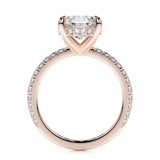 2.0 CT Oval Hidden Halo CVD E/VS2 Diamond Engagement Ring 14