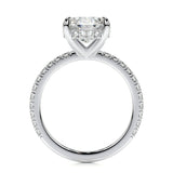 2.0 CT Oval Hidden Halo CVD E/VS2 Diamond Engagement Ring 5
