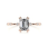 1.5 CT Emerald Solitaire CVD E/VS1 Diamond Engagement Ring 13