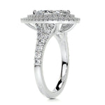 1.0 CT Pear Double Halo CVD F/VS2 Diamond Engagement Ring 5