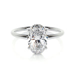 2.0 CT Oval Solitaire CVD E/VS2 Diamond Engagement Ring 1
