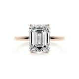 3 CT Emerald Solitaire CVD E/VS2 Diamond Engagement Ring 10