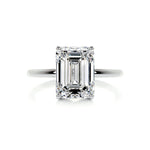 3 CT Emerald Solitaire CVD E/VS2 Diamond Engagement Ring 1
