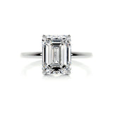 3 CT Emerald Solitaire CVD E/VS2 Diamond Engagement Ring 1