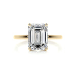 3 CT Emerald Solitaire CVD E/VS2 Diamond Engagement Ring 5