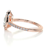 1.0 CT Pear Halo CVD F/VS2 Diamond Engagement Ring 14