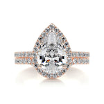 2.0 CT Pear Halo CVD F/VS  Diamond Bridal Set 11