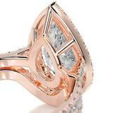2.0 CT Pear Halo CVD F/VS  Diamond Bridal Set 13