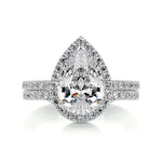 2.0 CT Pear Halo CVD F/VS  Diamond Bridal Set 1