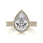 2.0 CT Pear Halo CVD F/VS  Diamond Bridal Set 6