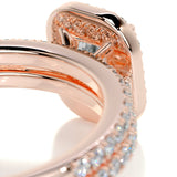 1.0 CT Radiant Halo CVD F/VS Diamond Bridal Ring Set 14