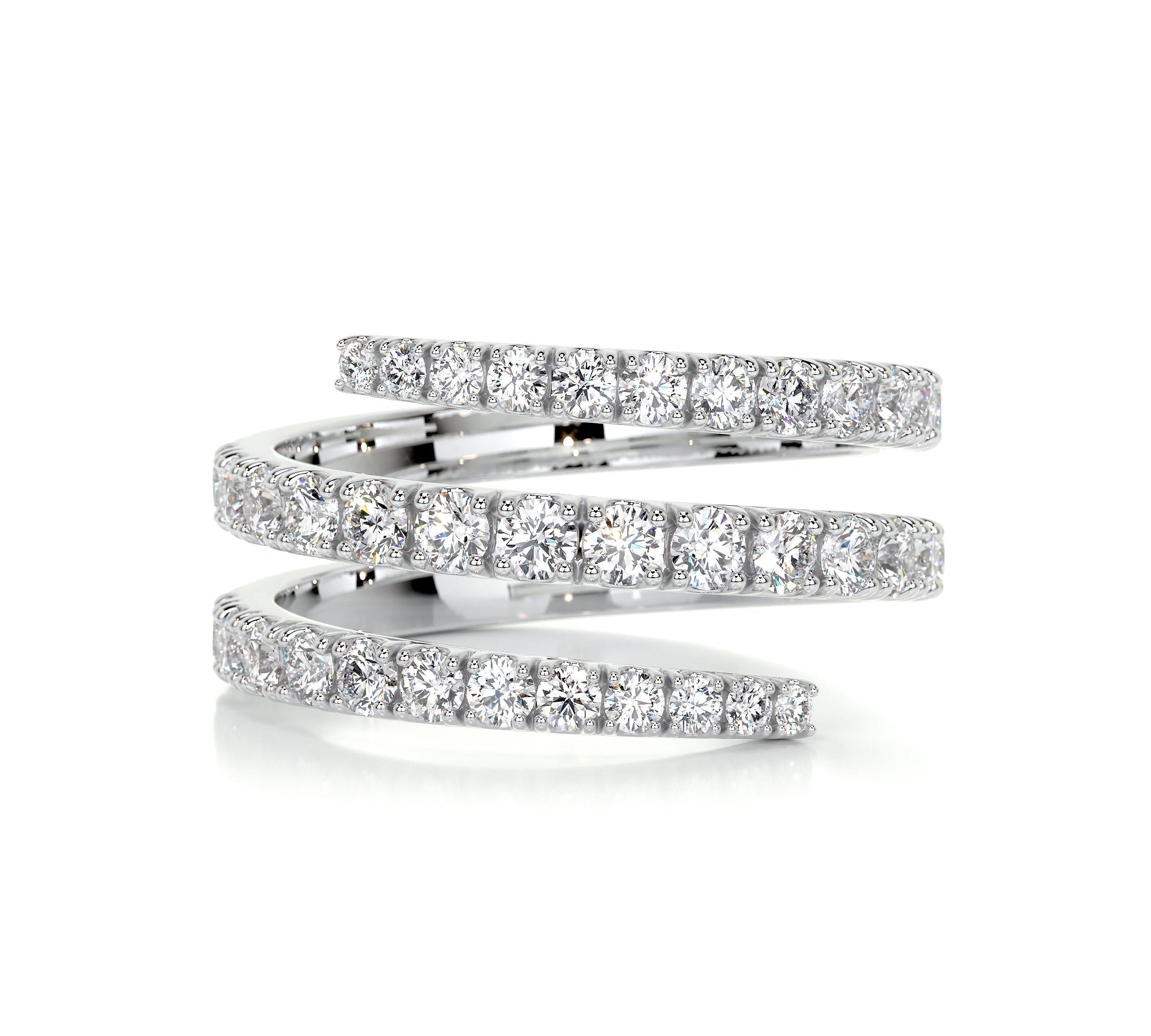 1 CT Round Spiral CVD EF/VVS Diamond Wedding Band 1