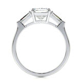 1.50 CT Radiant Three Stones CVD G/VS2 Diamond Engagement Ring 5
