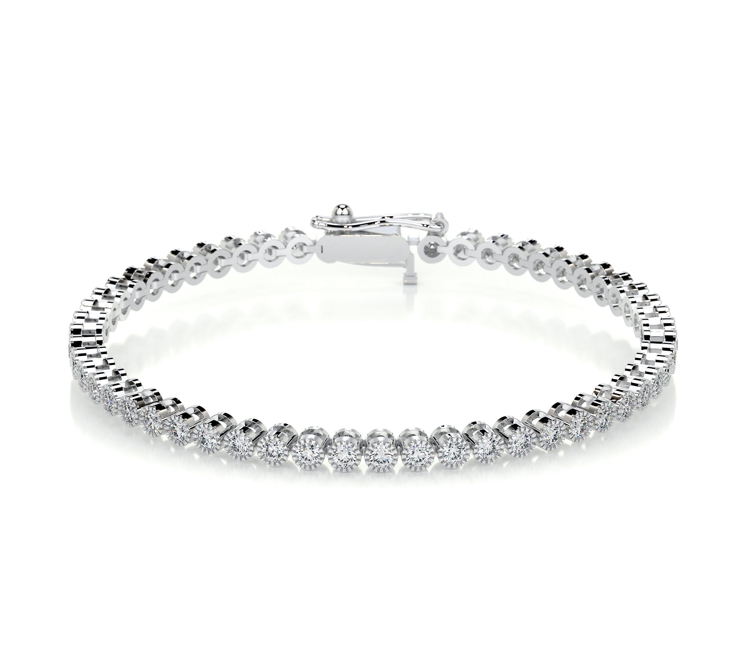 1.5 TCW Round Lab Grown Diamond Tennis Bracelet