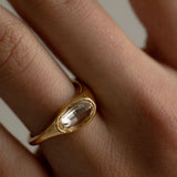 1.01 CT Antique Cut Moval Solitaire Lab Grown Diamond Engagement Ring