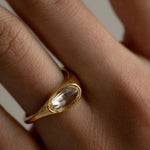 1.01 CT Antique Cut Moval Solitaire Lab Grown Diamond Engagement Ring
