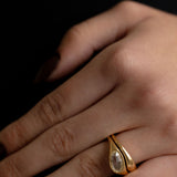 1.01 CT Antique Cut Moval Solitaire Lab Grown Diamond Engagement Ring