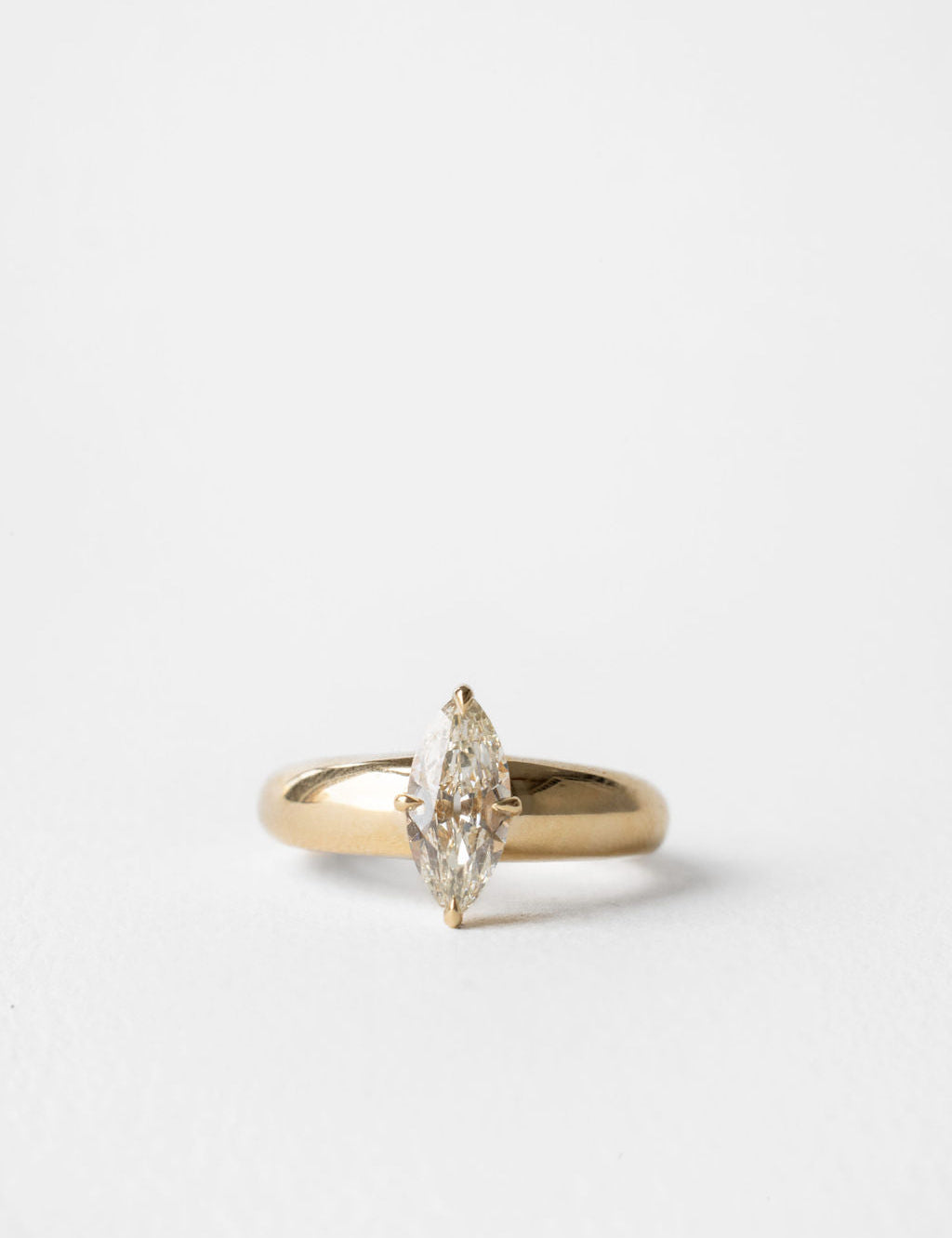 1.04 CT Antique Cut Moval Solitaire Lab Grown Diamond Engagement Ring